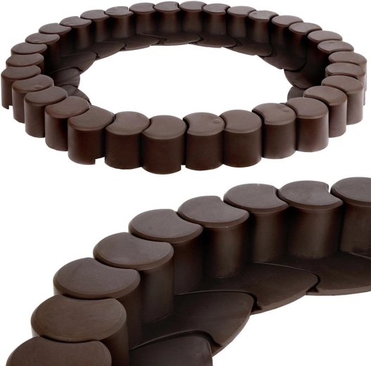 Vrtna plastična palisada rjava 4,1 m – 32 delov