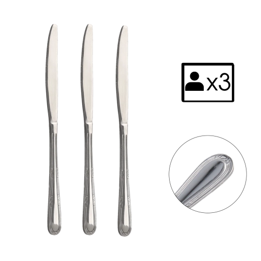 Komplet 3 nožev Natalia iz nerjavnega jekla