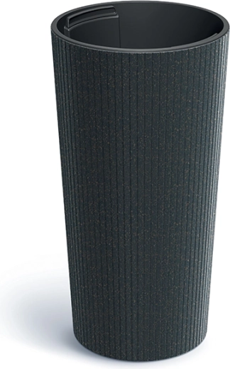 Cvetlični lonec Lamia Slim Eco Wood antracit