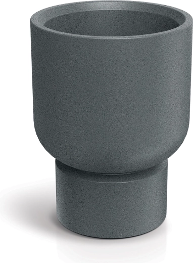 Cvetlični lonec Molta Base Round Midl 40 cm granitno siv