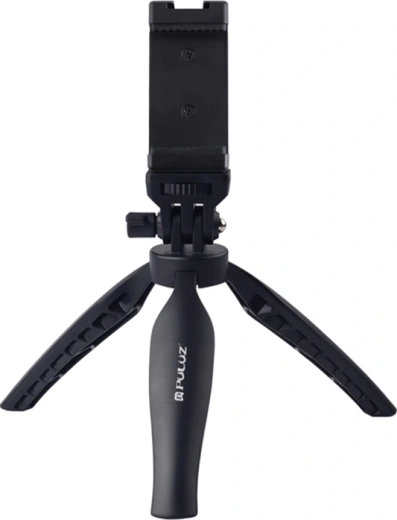 Puluz tabletop tripod with phone holder (black)