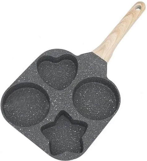 Ponev za jajca in palačinke s štirimi oblikami za indukcijo in plin