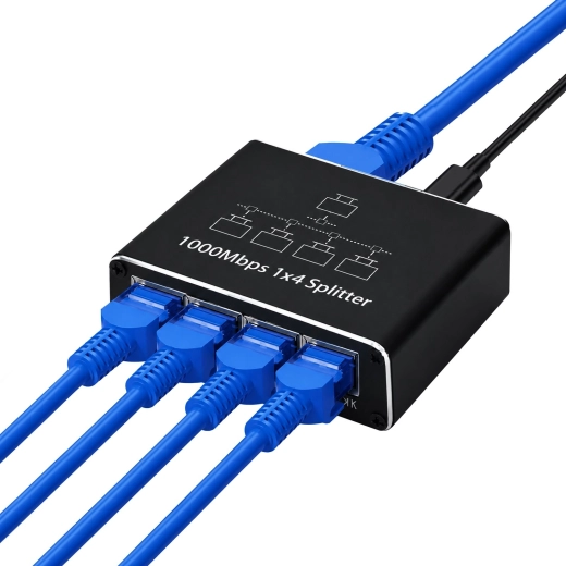 RENEW FORCE gigabitno ethernetno stikalo RJ45 1×4 USB‑C