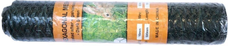 Pocinčana zajčja mreža 500 mm, oko 16 mm, žica 0,9 mm, 10 m