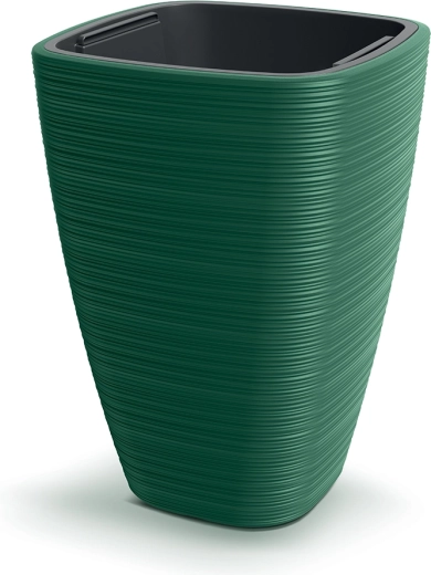 Cvetlični lonec Vena Square 29 cm temno zelen