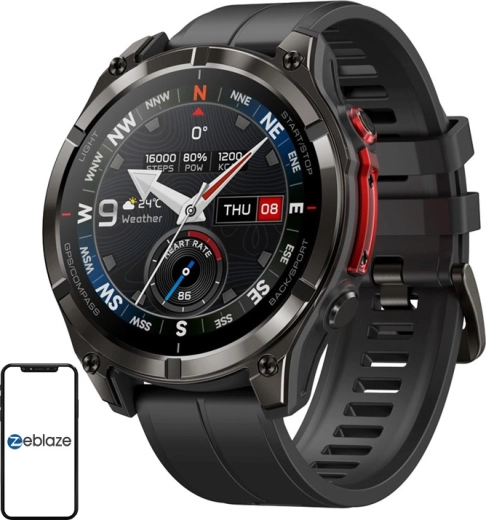 Zeblaze Stratos 4 Pro pametna outdoor ura črna