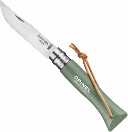 Opinel N°06 Trekking žepni nož, žajbelj zelen, 7 cm