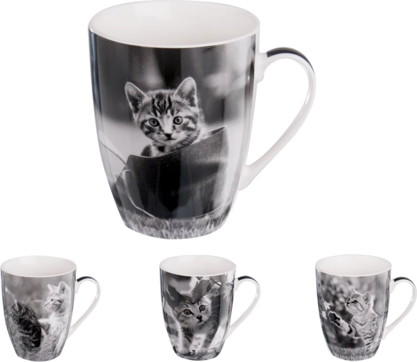 Porcelanasta skodelica z mucko 0,36 l (mešanica motivov)