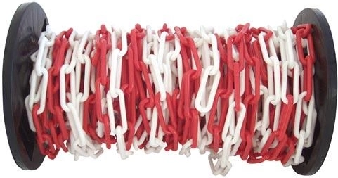 Plastična opozorilna veriga rdeče-bela 25 m