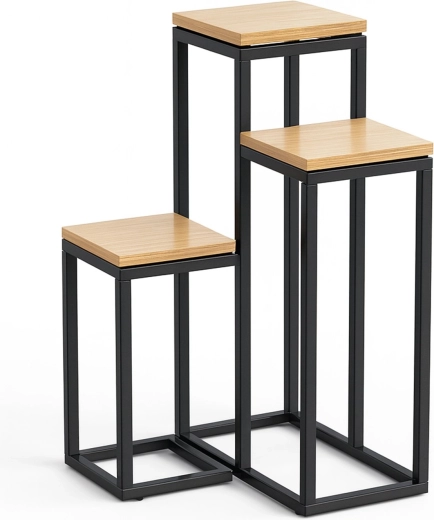 Stojalo za rože Renew Force loft 67 cm s 3 policami v dekorju craft – 1 kos