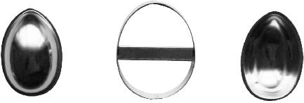 Komplet modelov za 3D medenjake velikonočna jajca 70 mm, 7 delov