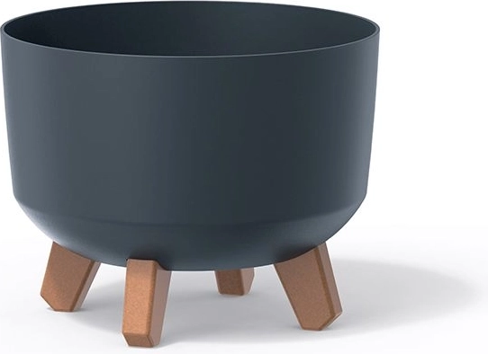 Lonček za rože na nogicah Gracia, premer 20 cm, antracit
