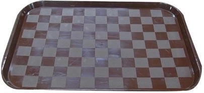 Plastičen servirni pladenj 49 × 35 cm, mešanica barv