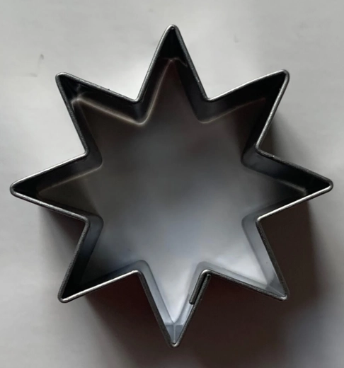 Modelček za piškote zvezda, 8-kraka, 40 mm, nerjaveče jeklo