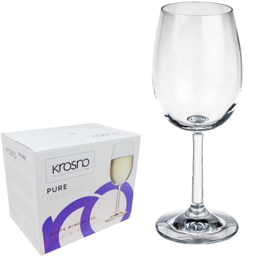 Set kozarcev za belo vino Krosno Pure 280 ml – 6 kosov