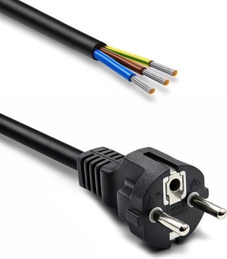 Napajalni kabel z vtikačem SCHUKO CEE 7/7 (E/F), baker, 3×1,5 mm², 1,8 m – 1 kos