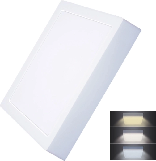 Solight nadometni LED mini panel kvadratni CCT 24 W 1800 lm