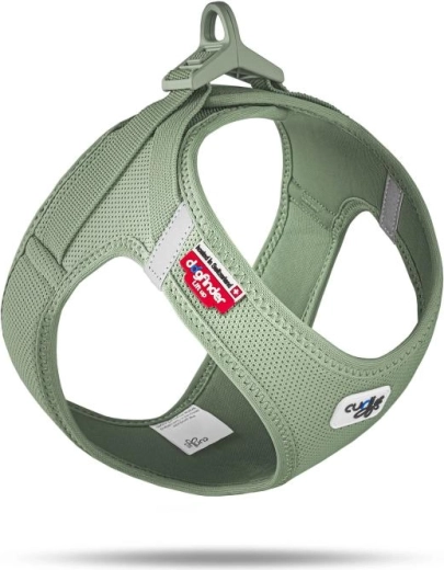 Curli oprsnica za pse s sponko Air-Mesh olive 3XS (1,5–3 kg)