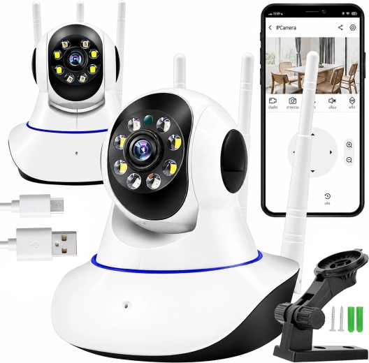 Brezžična vrtljiva Wi‑Fi kamera 360° (otroška varuška) – 1 kos