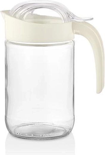 Stekleni vrč s pokrovom Qlux Fiore 660 ml