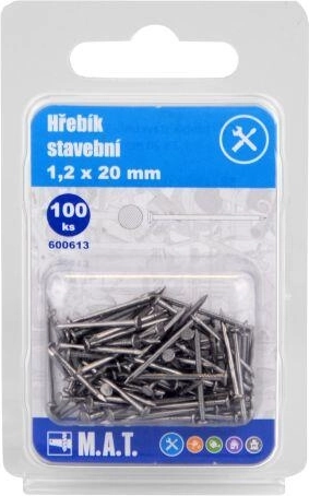 Gradbeni žeblji 20 × 1,2 mm, 100 kos