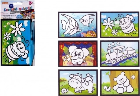 Čarobno slikanje z vodo – komplet kartica in čopič