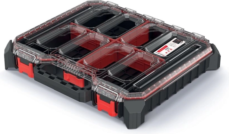 Modularni organizator za orodje 44,5 × 39 × 7,7 cm, črn