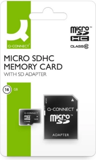 Q-Connect pomnilniška kartica microSDHC 16 GB s SD-adapterjem