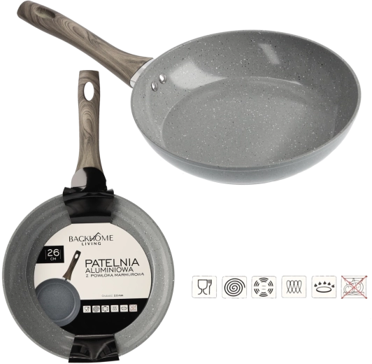 Aluminijasta ponev z marmornim nelepljivim premazom 26 cm