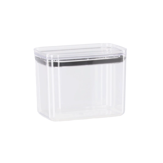 Pravokotni akrilni shranjevalni zaboj 1,5 l s trdnim pokrovom