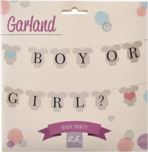Papirnata girlanda Boy/Girl 2,5 m