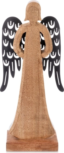 Lesena figurica angela iz mangovega lesa 32,5 cm