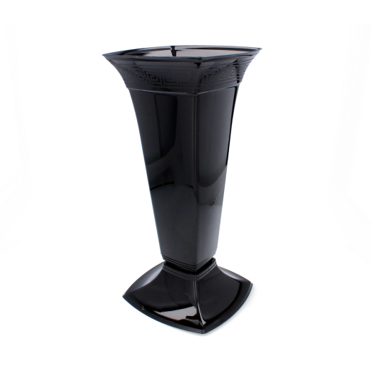 Visok črn flakon Etna za grob od Lamela