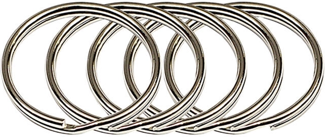 Obročki za ključe 30 mm, ponikljani (50 kos)