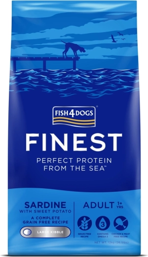 Fish4Dogs Finest sardina s sladkim krompirjem za odrasle pse 12 kg