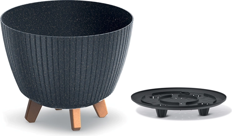 Lonec za rože Lamia Eco Wood 28,8 cm antracit