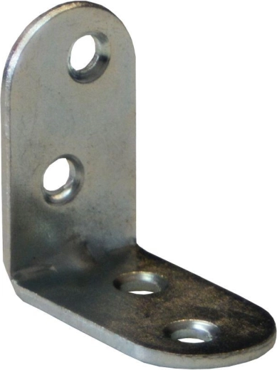 Montažni kotnik z vtisom 40 × 18 × 2 mm, pocinkan, bel (20 kos)
