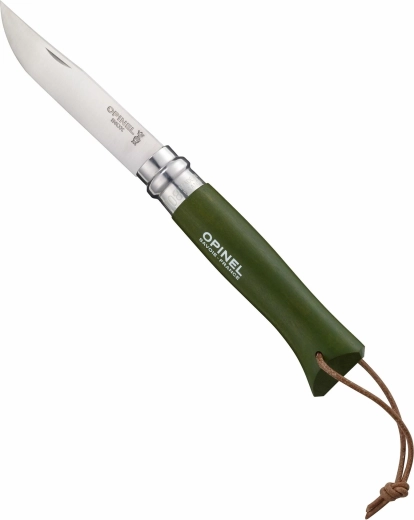 Opinel No.08 Trekking khaki pocket knife 8.5 cm, beech wood