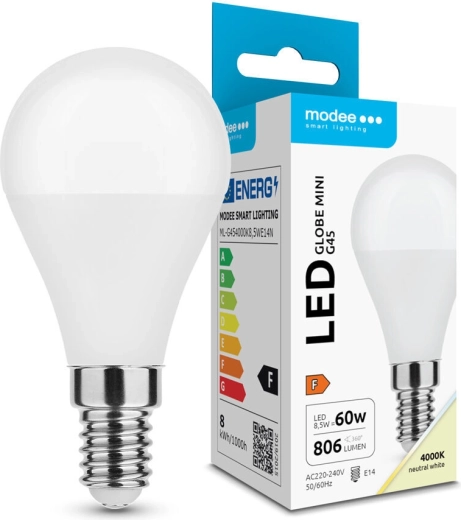 Modee LED žarnica Globe Mini G45 E14 8,5 W nevtralno bela