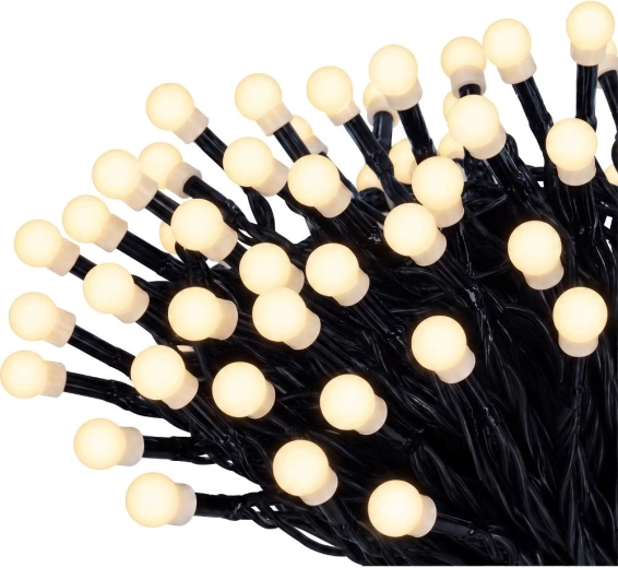 Retlux Cherry Christmas LED Light Chain, 100 Warm White LEDs, 10 m