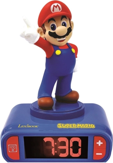 Budilka s figurico Super Mario