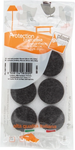 Filcne samolepilne podložke za pohištvo 30 mm, rjave (12 kos)