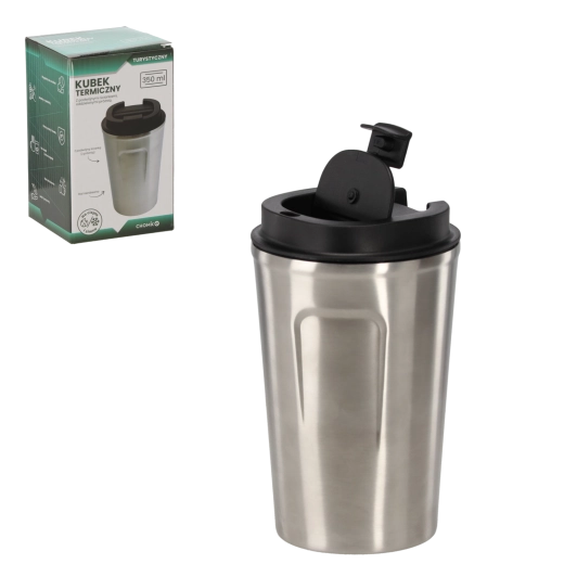 Termo skodelica 350 ml iz nerjavnega jekla z navojnim pokrovčkom