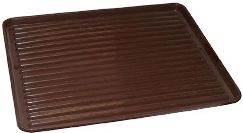 Odkapovalnik za posodo 50 × 40 cm rjav plast