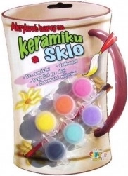 Akrilne barve za keramiko, steklo in kamne – komplet 6 kosov