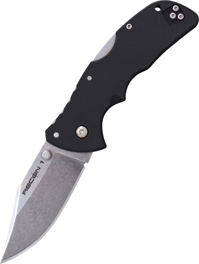 Cold Steel Mini Recon 1 Clip Point – majhen žepni nož 7,2 cm, črn, GRN