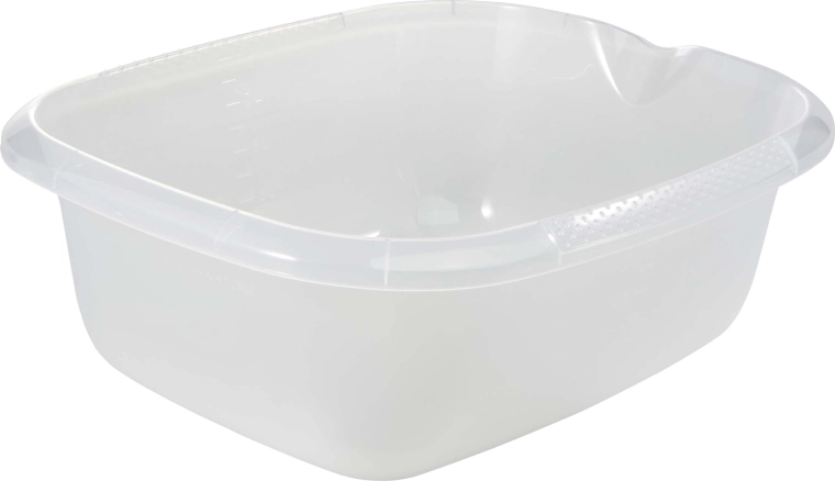 Okrogla prozorna posoda z izlivom 38 × 32 × 14 cm