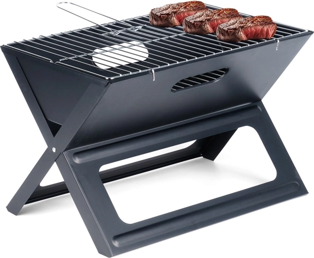 Zložljiv žar na oglje BBQ v obliki kovčka