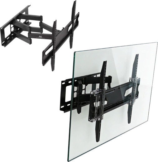 Stenski nosilec za TV 37–80" univerzalen, maks. 45 kg, VESA 600×400, črn