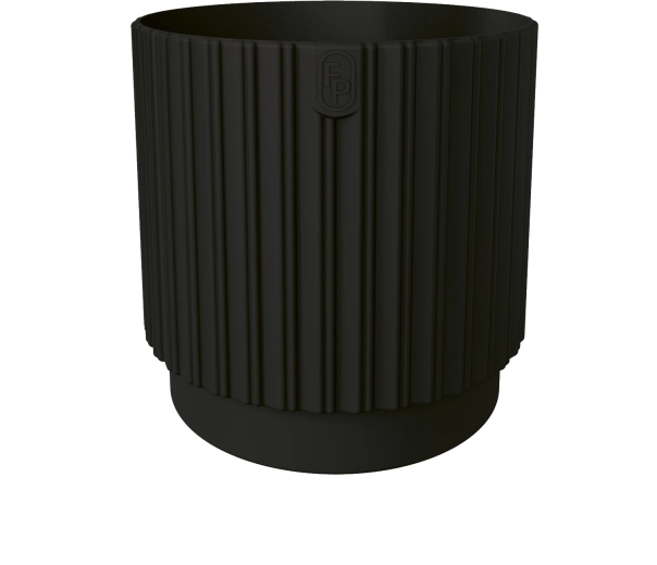 Cvetlični lonec MIKA Cyli Petit ECO Recycled 26 cm – globoko črna